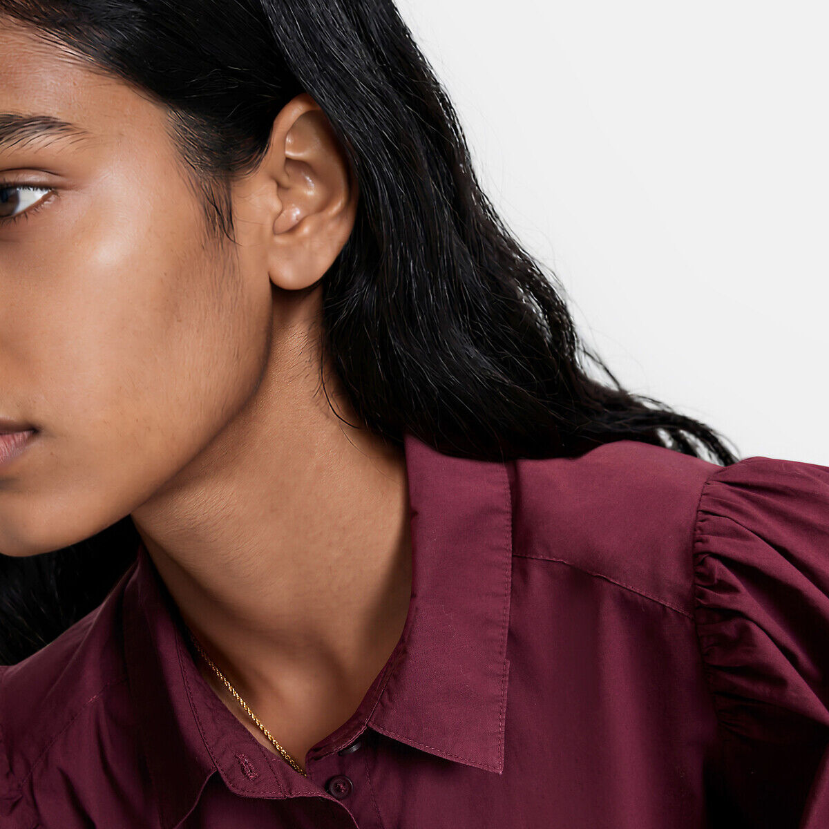 LA REDOUTE COLLECTIONS Chemise ample à manches bouffantes en coton