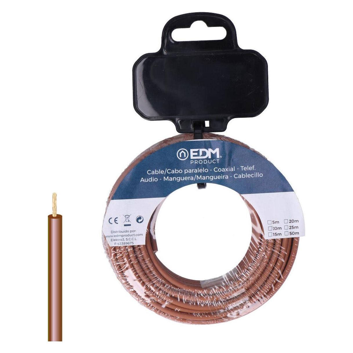 EDM Product Elektrische Einzelleitung 28584 Braun 20 M H07Z1-K (20 m) (53556518)