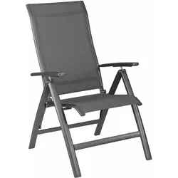 Kettler Multipositionssessel LEGATO CURVE, Aluminium Anthrazit / Outdoorgewebe Anthrazit