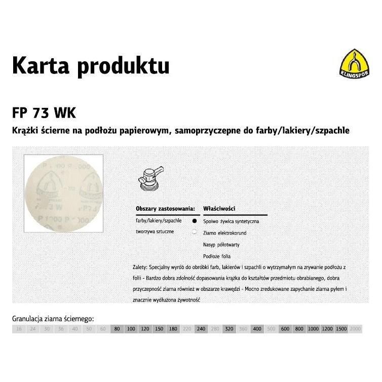Klingspor SELBSTHAFTENDE SCHLEIFSCHEIBE 125mm FP73WK 150 / 100 Stk. (150) (35600662)