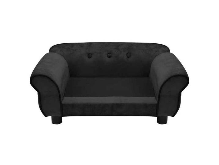 Elégant Coffre rangement de jardin Noir - Canapé pour chien Noir 72x45x30cm Peluche PRO6546169719872