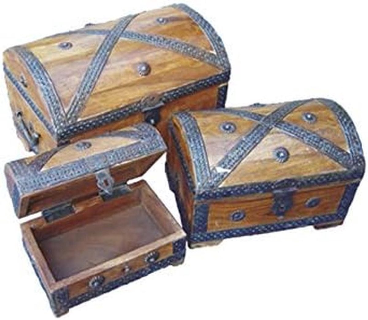 Decoratieve Houten Schatkist met Deksel