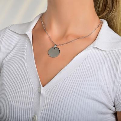 Kettenanhänger ADELIA´S "Anhänger – Anhänger aus Edelstahl", silber, Schmuckanhänger, Damen, Edelstahl, Kettenanhänger, Ideal zum Verschenken – schlicht und stilvoll
