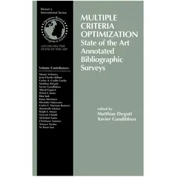 Multiple Criteria Optimization, Fachbücher von Xavier Gandibleux