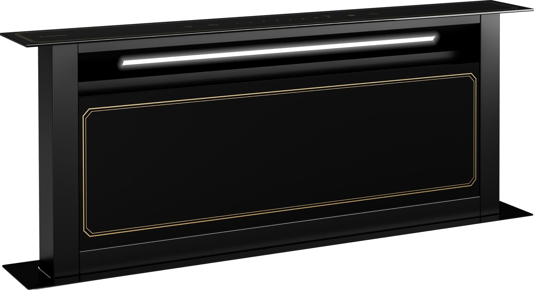 Klarstein Victoria Downdraft Dunstabzugshaube - , 720 m³/h Luftdurchsatz, Flüsterleise 52 dB, Touchscreen-Steuerung, Spülmaschinengeeignete Filter, LED-Beleuchtung, Schwarz