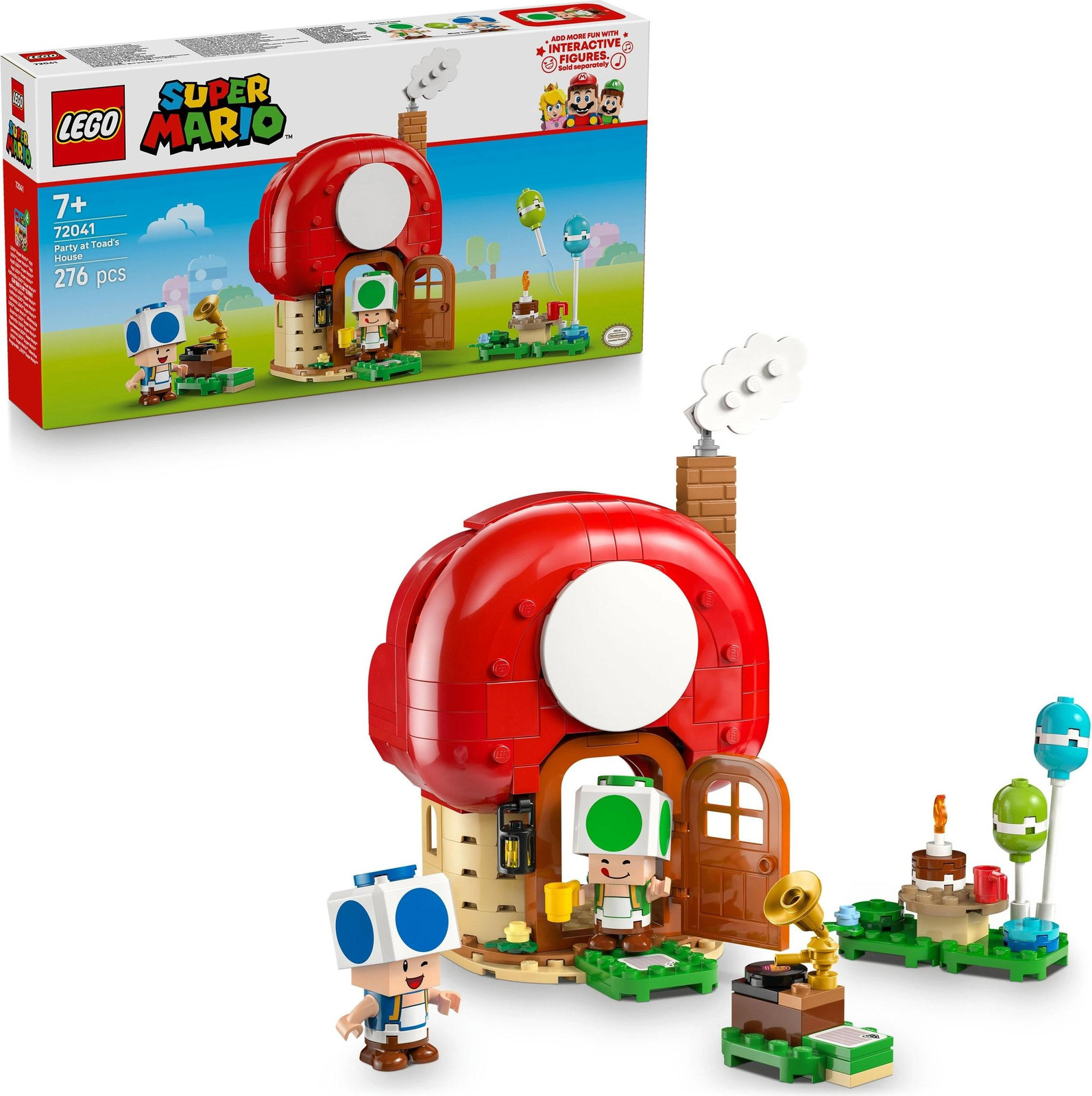 LEGO Super Mario Party bij het huis van Toad Interactieve bouwset met 2 figuren en accessoires - 72041