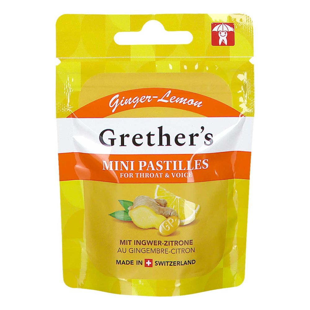 Hager Pharma GmbH Grethers Ginger Lemon Zuckerfrei Pastillen Mini Beutel 19859742