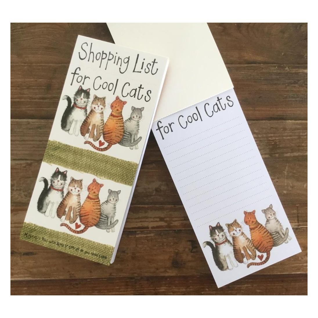 Dtagency Einkaufsliste mit Magnet MNP16 4 Katzen (Gepunktet) (54610971)