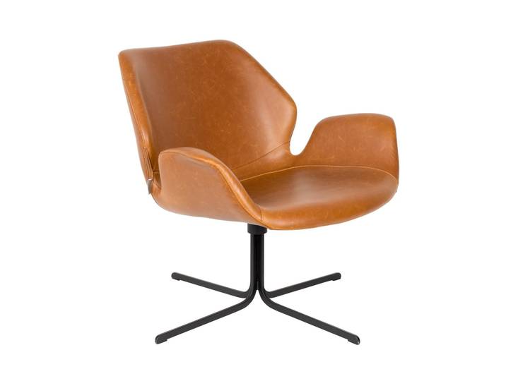 Loungesessel Zuiver Nikki Braun, Neu