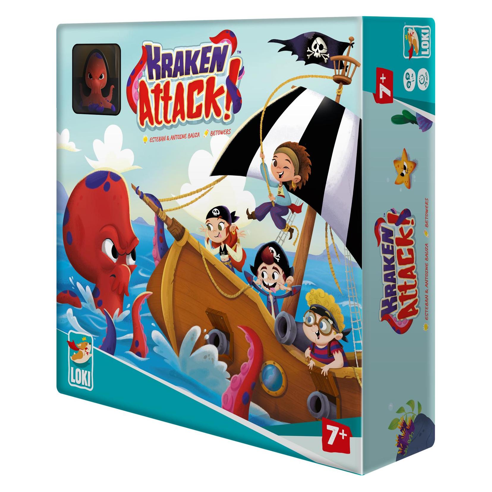 Loki Kids 516870 - Kraken Attack!, Brettspiel, für 1-4 Spieler, ab 7 Jahren (Englisch, 1 - 4 Spieler) (516870)