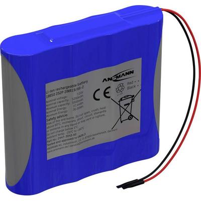 Ansmann 2S2P Akkupack 4x 18650 Kabel Li-Ion 7.2V 5200mAh Akkupack 4x Li-Ion 7.2V 5200 mAh