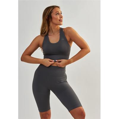 Sport-BH BESHAPED "Body Boost", Damen, Gr. XS, grau, 90% Nylon, 10% Elasthan, unifarben, BHs Sport-BH, mit herausnehmbaren Push Up-Einlagen