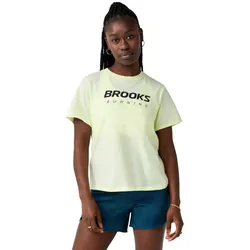 Brooks Damen Graphic Short Sleeve beige