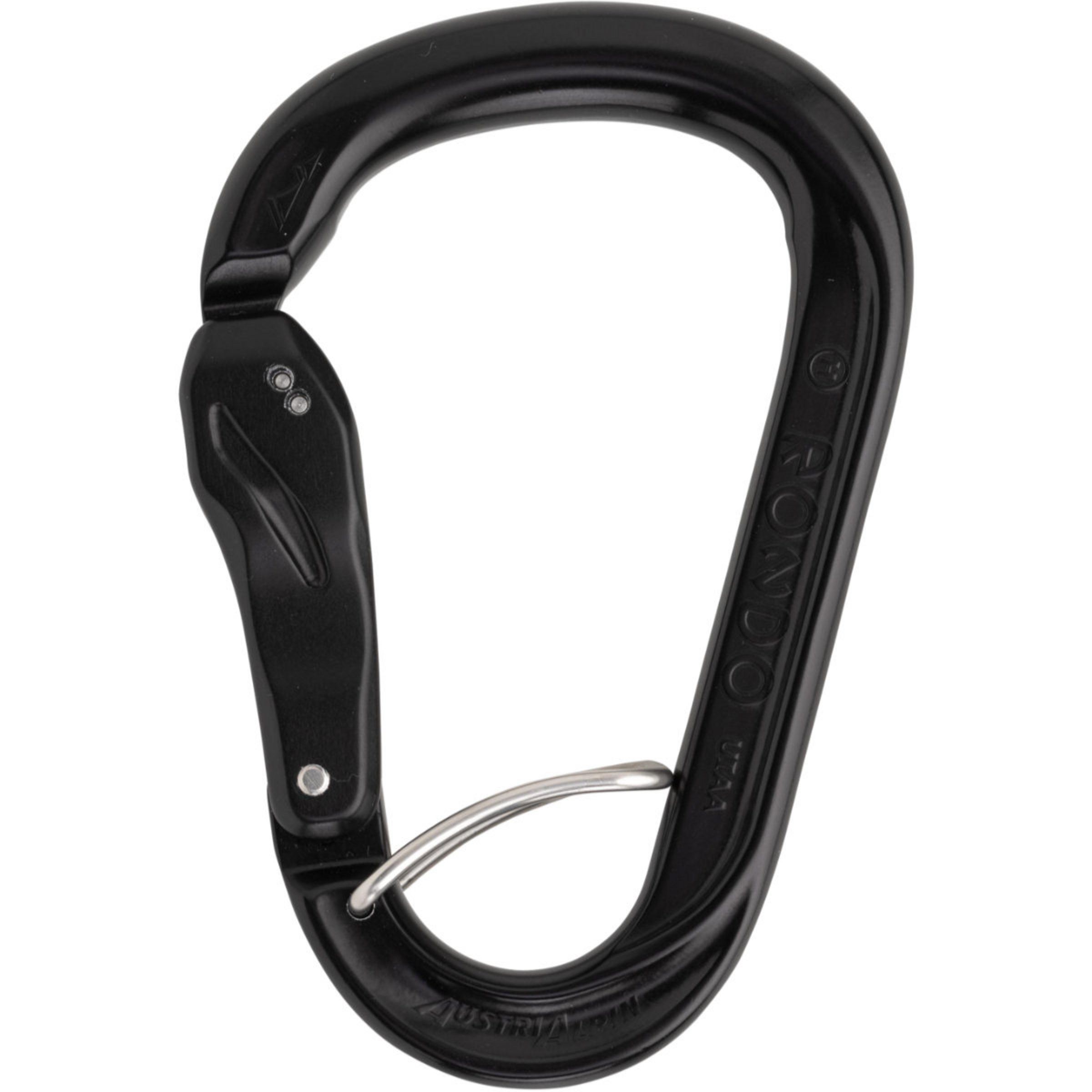 Austrialpin HMS Rondo Alu Slide-Autolock Selfie Karabiner Karabiner schwarz Alpinklettern | Sportklettern | Eisklettern