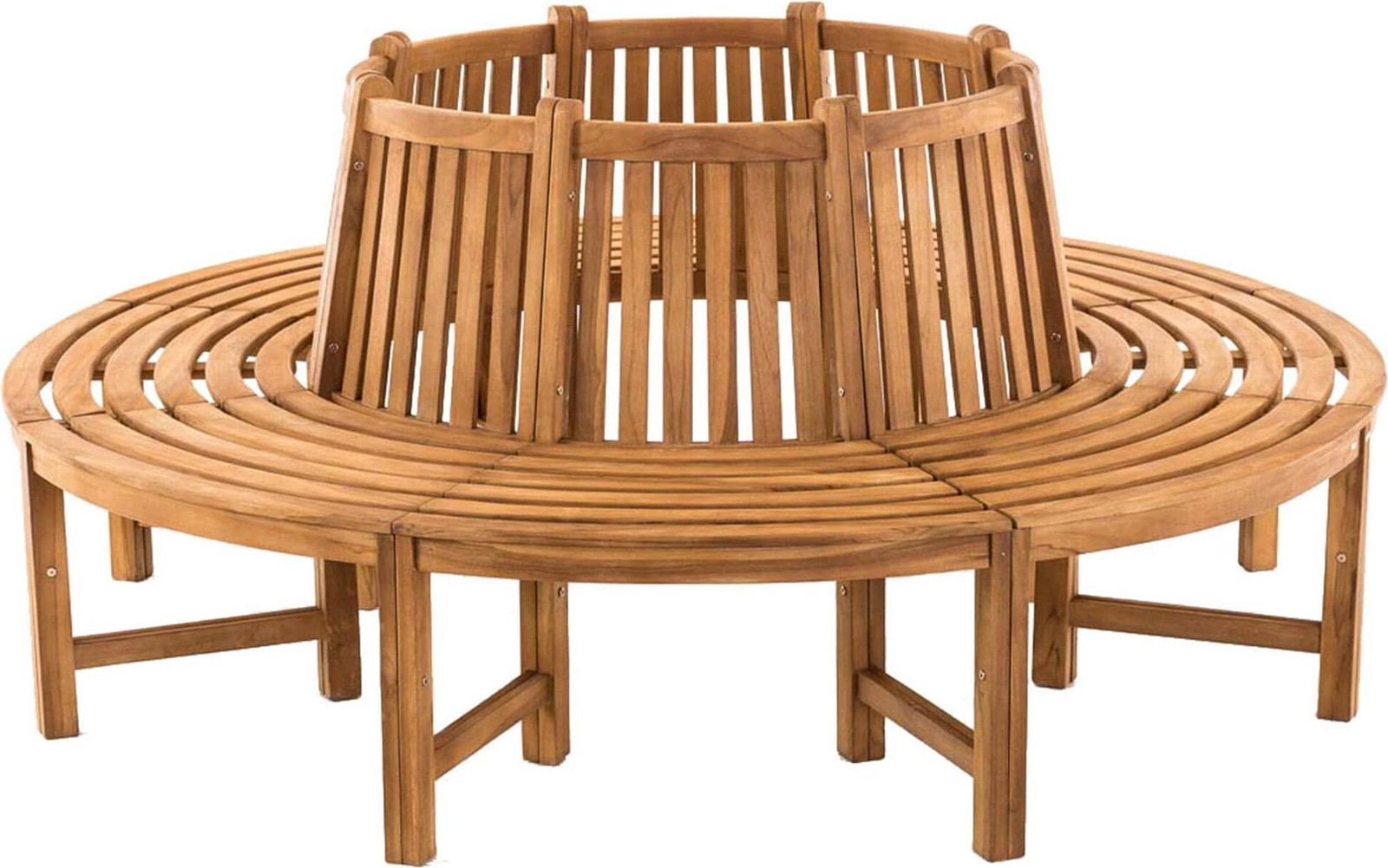 CLP Trading Baumbank Novum ronde tuinbank, kleur: teak, Hoogte: 200 cm
