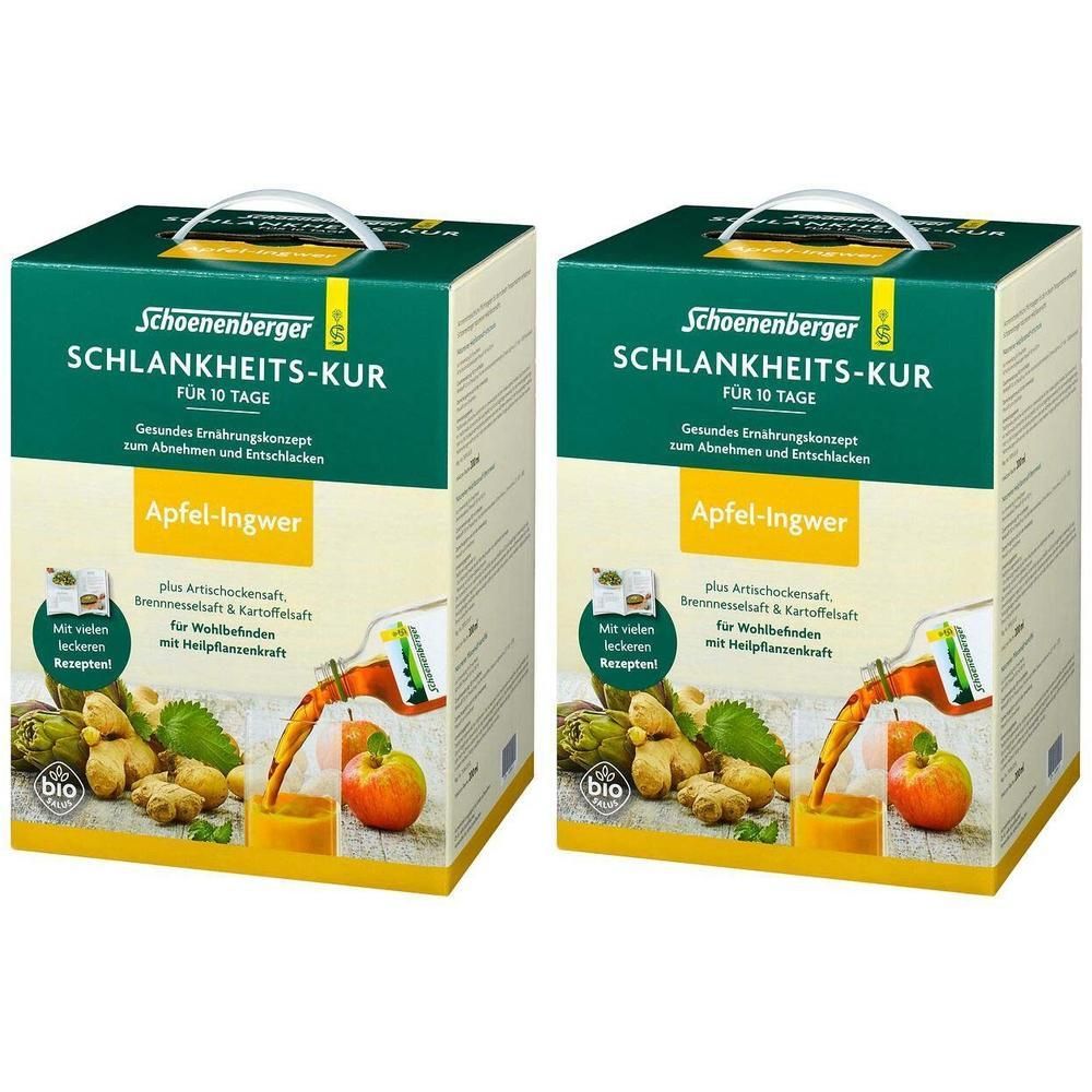 Schlankheitskur Apfel-Ingwer Bio Schoenenberger 2x 2x1 P Saft