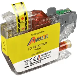 Ampertec Tinte kompatibel mit Brother LC-421XLY  yellow
