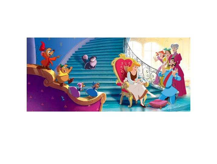 Ag Art - Poster Géant Cendrillon Princesse Disney Intisse 202x90 Cm