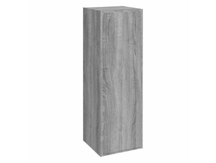 KUPTYERFG TV Hängeschrank Grau Sonoma 30,5x30x90cm Lowboard Holzwerkstoff Platzsparende Wandmontage für Wohnzimmer und Schlafzimmer mit flexiblem Türanschlag links oder rechts bis 60 kg Belastung.