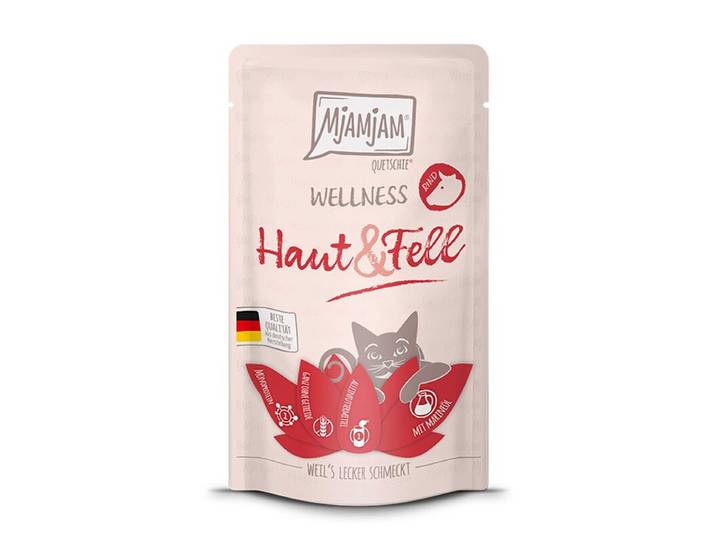MjAMjAM [Peut être servi frais pour l'été] Nourriture humide pour chat bœuf bien-être 125 g