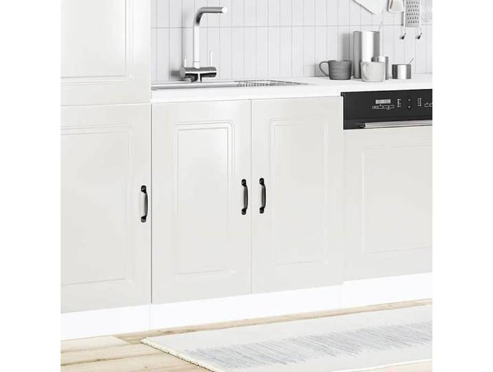 Blanc Meuble bas pour évier - CLOUD - Meuble sous évier - Kalmar blanc brillant 80x46x81 5 cm FR980