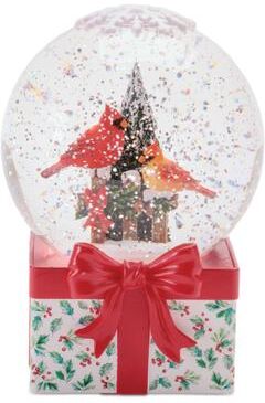 "LED Cardinal Snow Globe 6.5""H by Melrose in Red Green White (Size ONE SIZE)"