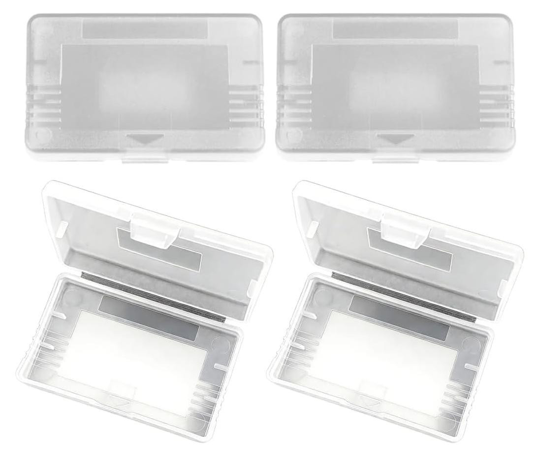 Selius 4 x transparante beschermhoezen voor Game Boy Advance speelpatronen