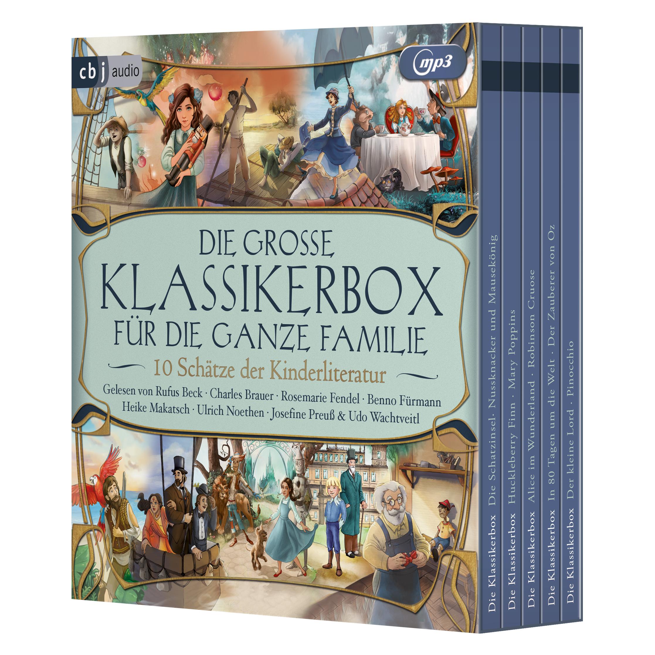 CBJ Die grosse Klassikerbox für die ganze Familie (Carlo Collodi, Daniel Defoe, E.T.A. Hoffmann, Frances Hodgson Burnett, Jules Verne, Lewis Carroll, Lyman Frank Baum, Mark Twain, Pamela L. Travers, Robert Louis Stevenson, Deutsch) (57259504)