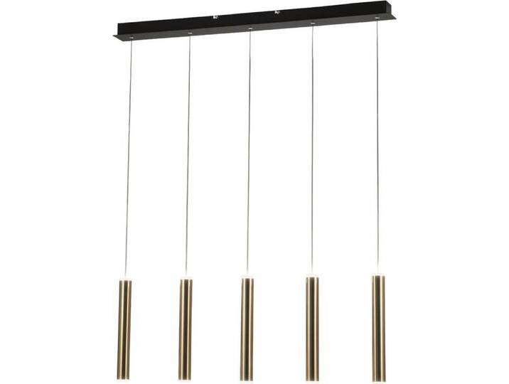 Fabas Luce Prado 5-flammige Pendelleuchte - 33W dimmbare LED - lineares Messingdesign