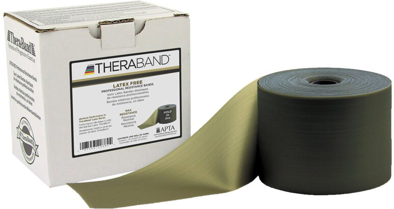 Thera Band Latex Free 22,9 metros: Fitas sem Látex de Resistência Olímpica - Cor Oro