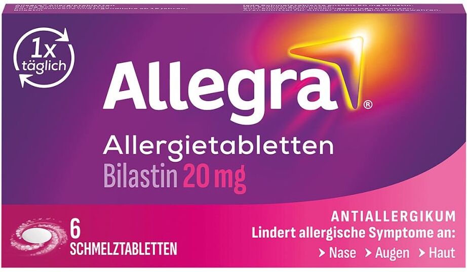 Allegra Allergie & Heuschnupfen Schmelztabletten mit Bilastin