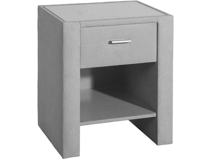 Nachttisch HOME AFFAIRE, grau, B:50cm H:61cm T:41cm, Tische, Nachttisch, Nachtkonsole mit 1 Schubkasten und 1 Ablagefach