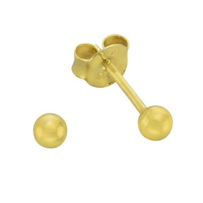 Paar Ohrstecker VIVANCE "585 Gold Kugel 3mm", gelb, Ohrringe, Damen, one-size, Gold, Ohrstecker
