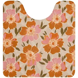 WC-VORLEGER Blumen - Motiv - Retro Toilettenvorleger 55x60 cm
