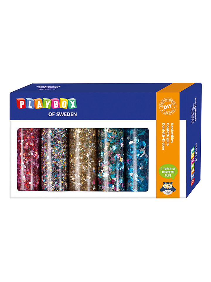 Playbox Konfetti-Kleber - 6 Stück à 118 ml - ab 3 Jahren - onesize