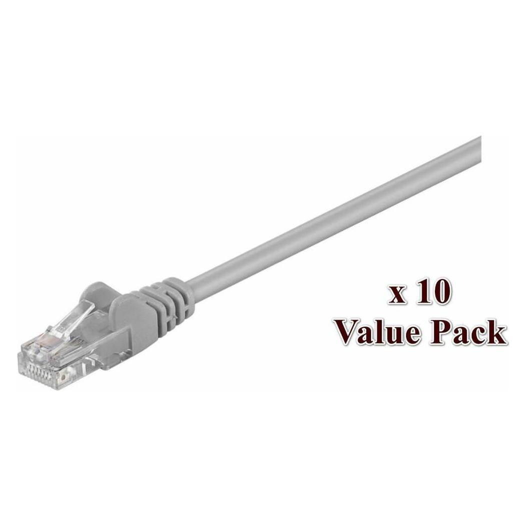 MicroConnect UTP Cat5E 5m Grey (UTP, CAT5e, 5 m) (V-UTP505VALUEPACKAGE)