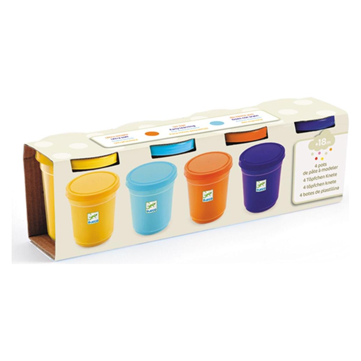 Djeco Knete (4 Farben ass) Natur (DJ09027)