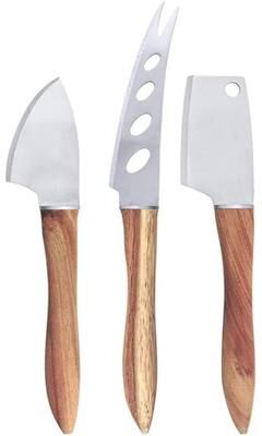 Swissmar 3-Piece Acacia Wood Handle Cheese Knife Set