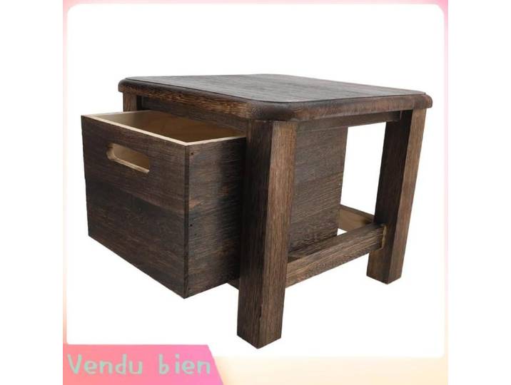 Garosa petit tabouret Tabouret de rangement en bois tabouret à langer polyvalent avec tiroir de rangement table de nuit meuble