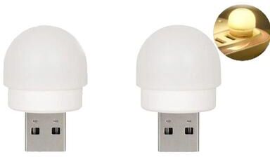 Uplifted Finds Portable Plug and Play Mini USB LED Lamp Packs warm 2 Pcs