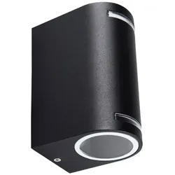 Wand Leuchte Alu Außen Bereich Garten Strahler UP DOWN Veranda Spot Lampe IP44 Kanlux 25663
