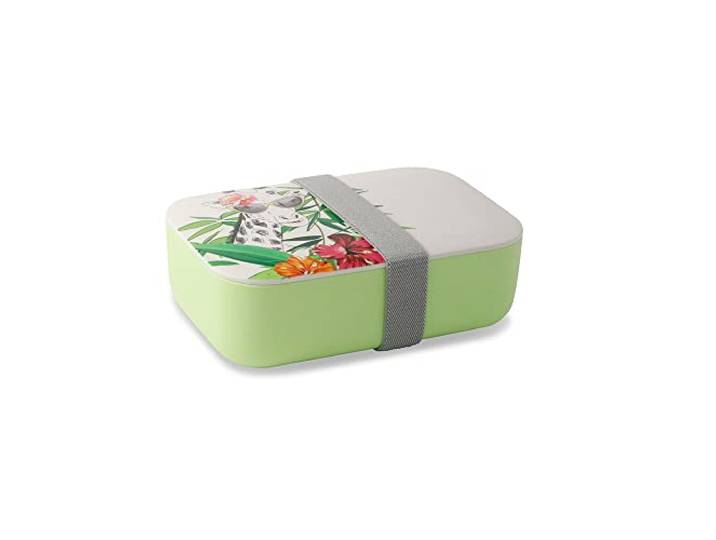 BIOZOYG 24x PLA Brotdose Giraffe Lunch-Box mit Deckel 18,8x12,5x6,3 cm Lebensmittelechte Pausenbox aus PLA, spülmaschinengeeignet & bruchfest - für Kinder & Erwachsene, vom Schulanfang bis Büro