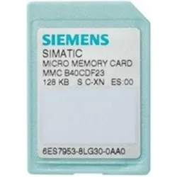 Siemens SIMATIC S7 Micro Memory Card fürS7-300/C7/ET 200 3 3V Nflash 512 KByt (MMC), Speicherkarte, Türkis