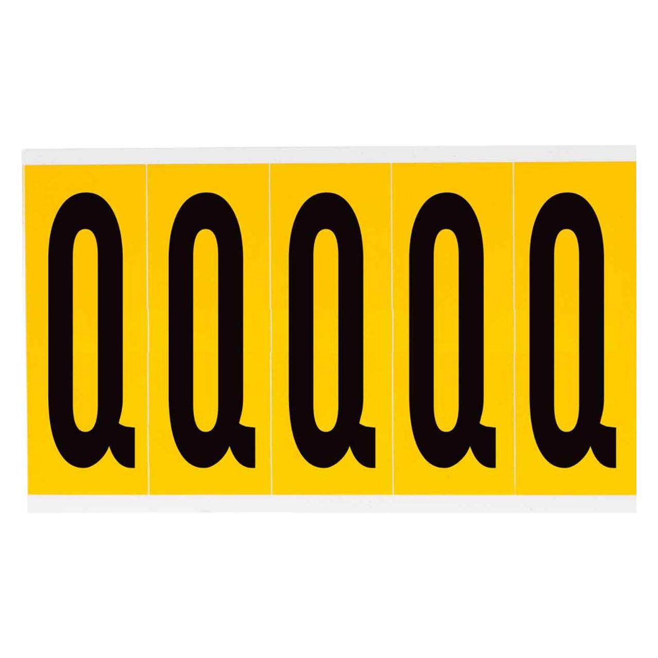 Brady B-946, 1560-Q, Vinyl, Beschriftung: Q, Schwarz auf Gelb, 44 x 127mm, Schrifthöhe 98mm(25 K. (1560-Q)