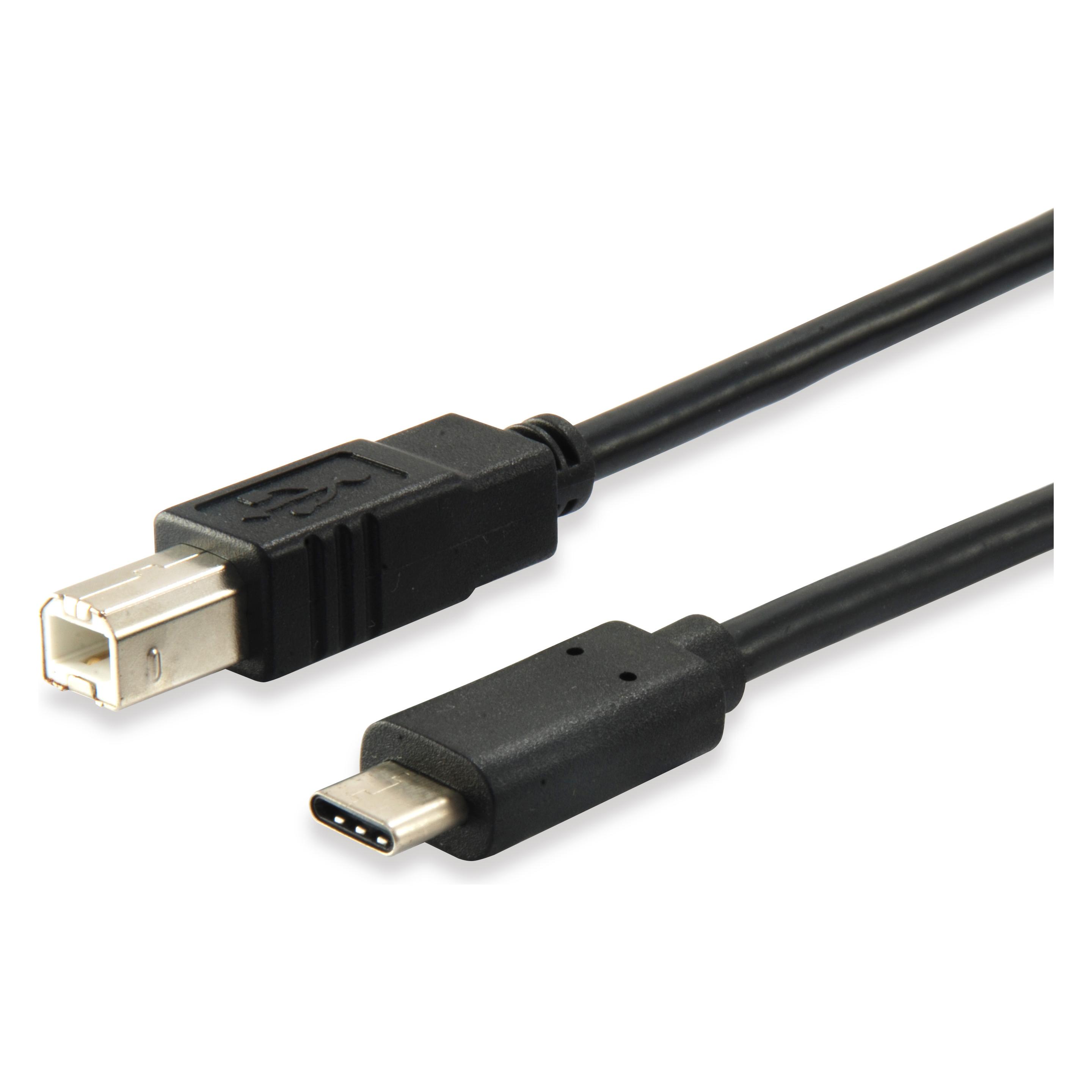 equip USB Kabel 2.0 B -> C (1 m, USB 2.0) (12888207)
