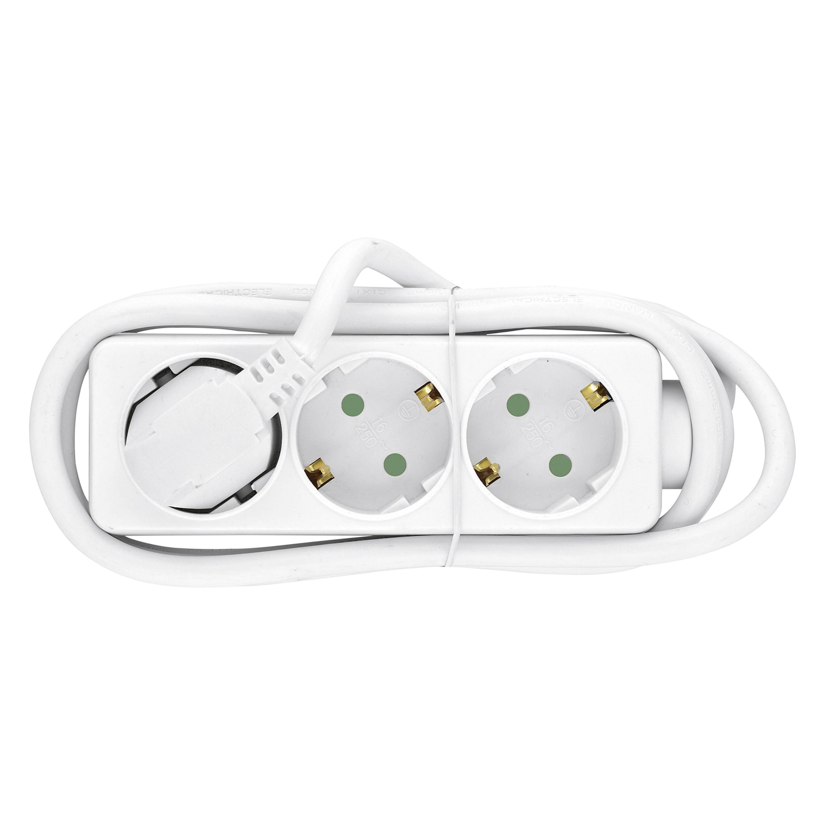 Heitech HEI T.Steckd.3fach o.Schalt.ws (3x) (HEITECH)
