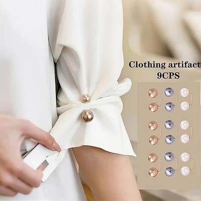 9 Stück Anti-Ausstrahlungs-Broschennadeln in 3 Farben, Taillenmieder-Clips, Kleidungsverschlüsse, vielseitige dekorative Sicherheitsnadeln für Kleider, Oberteile und Modeaccessoires