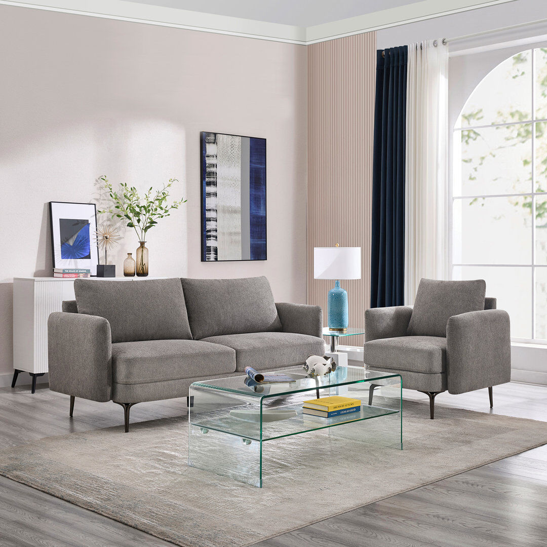 Metro Sofia 1+3 Seater Fabric Sofa Set Mocha 2