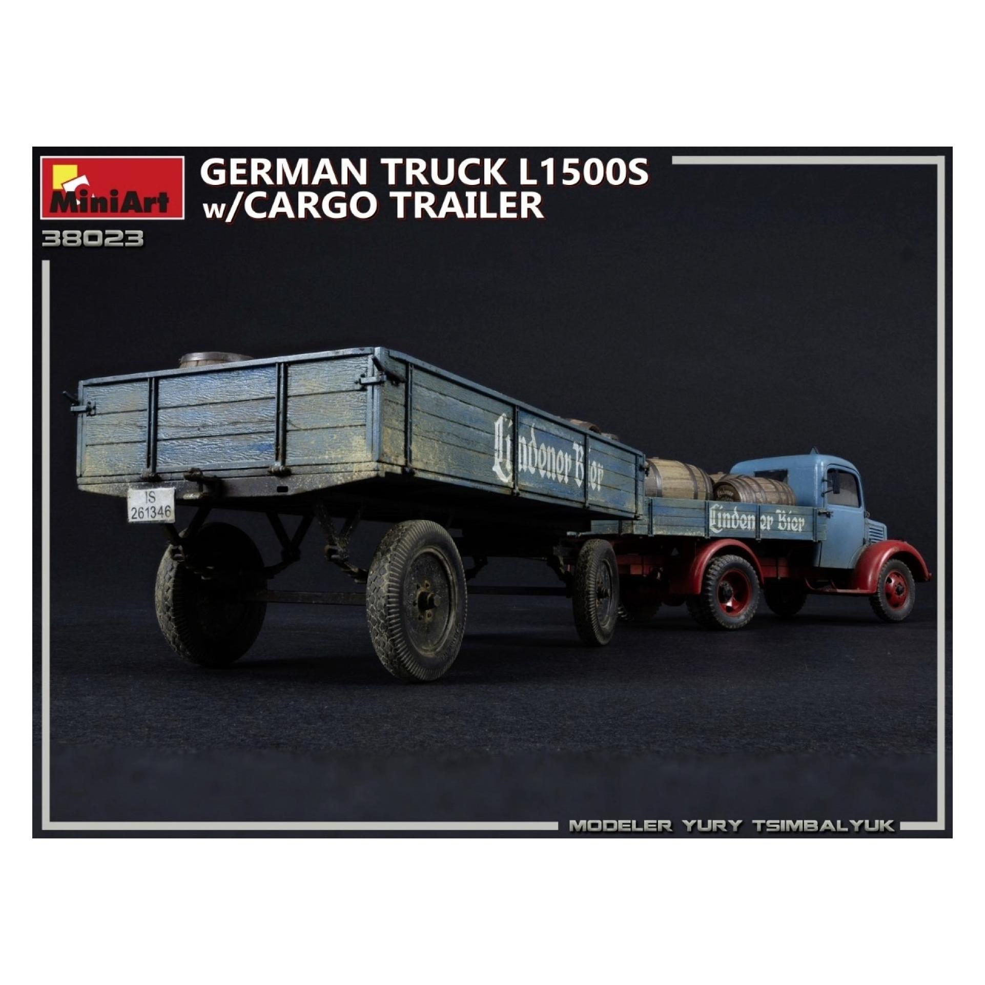 Mini art GERMAN TRUCK L1500S w/CARGO TRAILER (38023)