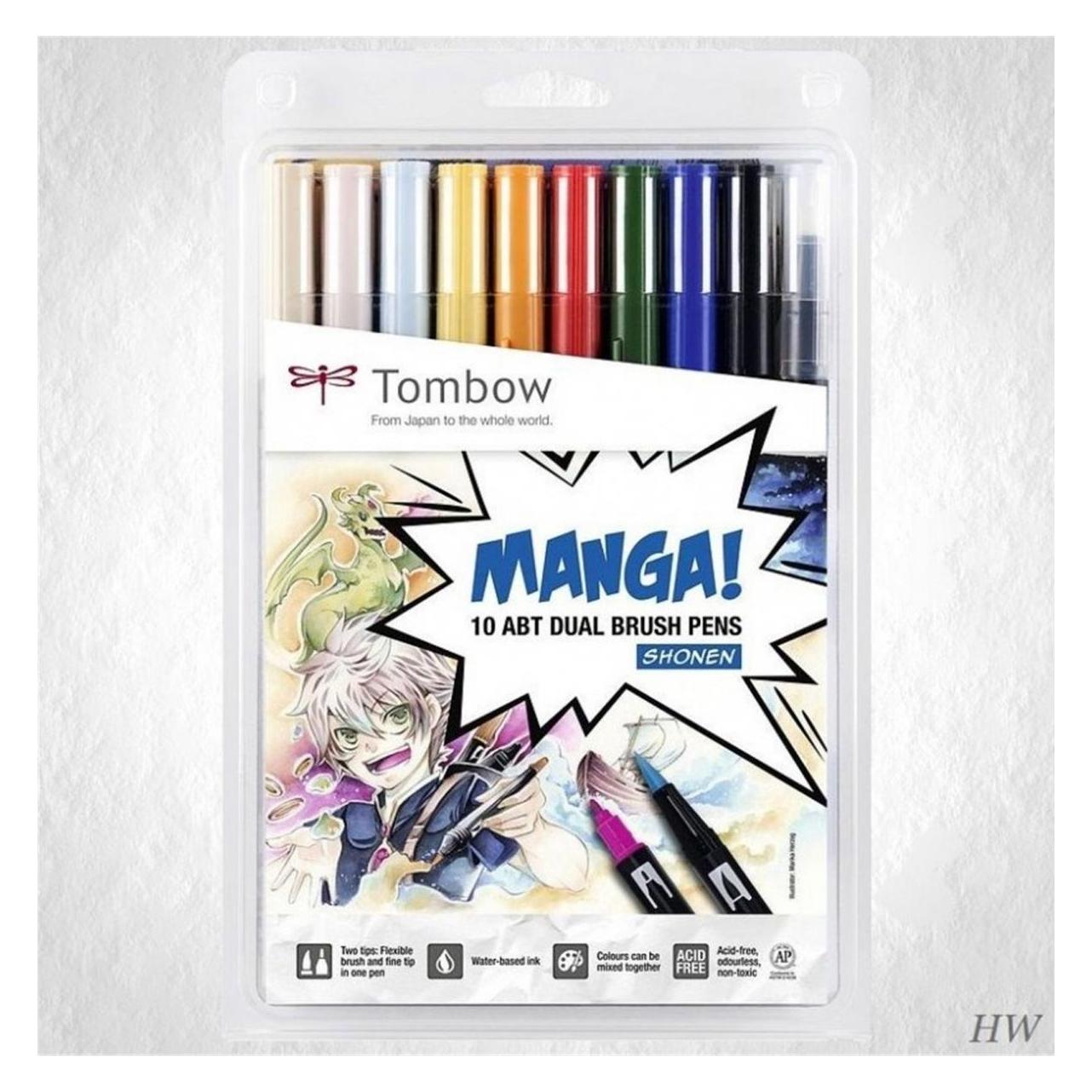 Tombow Fasermaler Manga Shonen (10x) (ABT-10C-MANGA1)